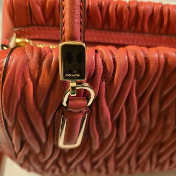 Coach Limited Edition 70th Anniversary Dark Pink Gather MADISON Purse Leather - Picture 12 of 16